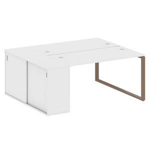 Рабочая станция на О-образном м/к с опорным шкафом-купе