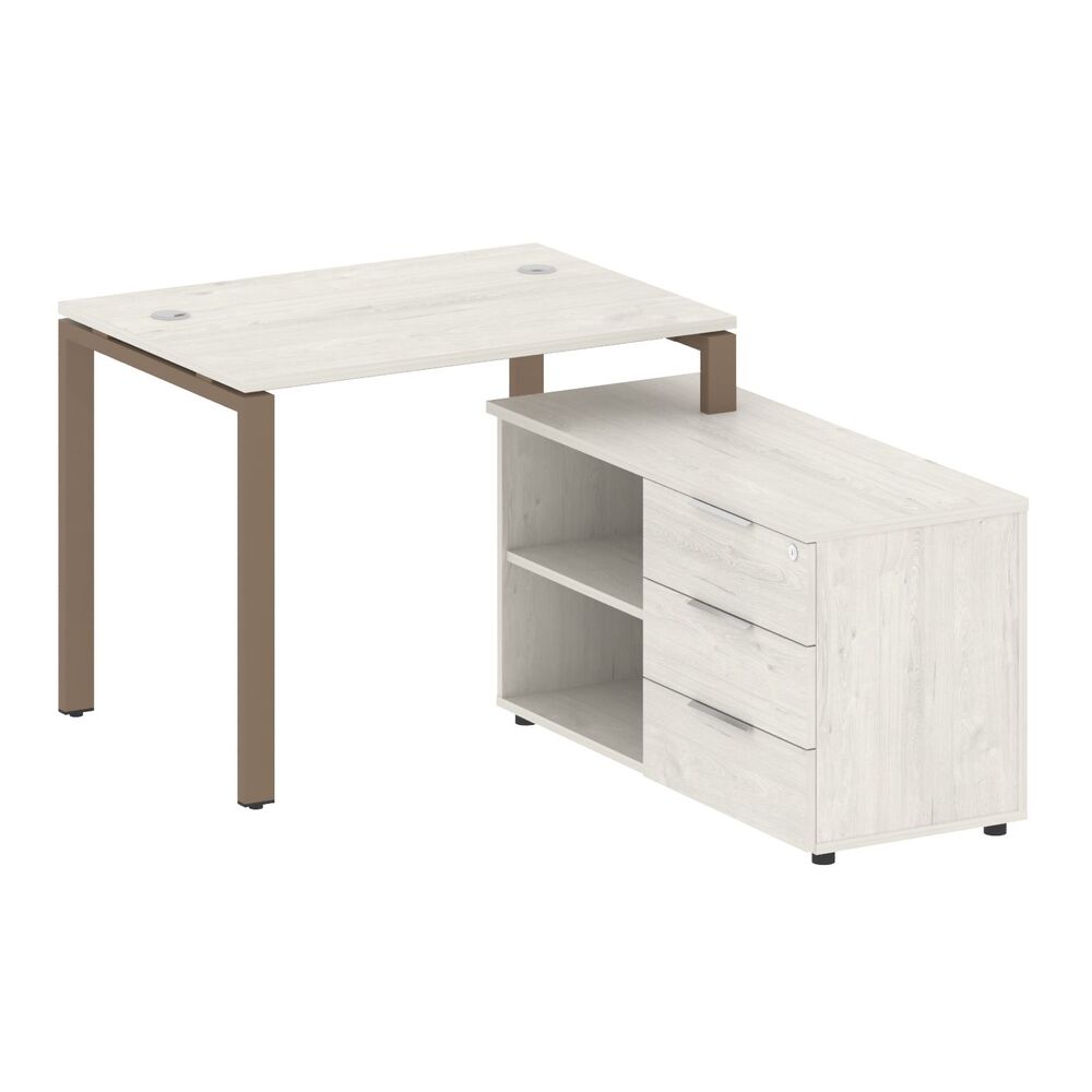 Рабочая станция с опорной тумбой правая