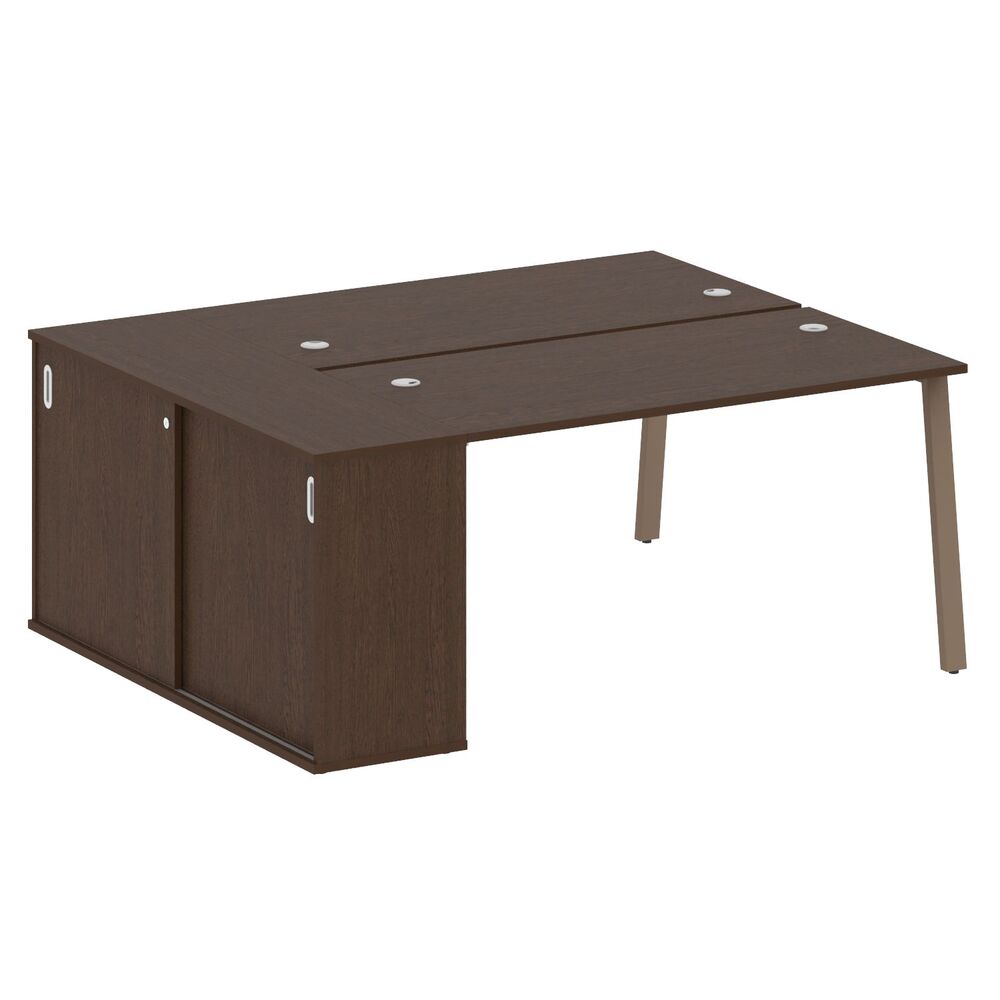 Рабочая станция на А-образном м/к с опорным шкафом-купе