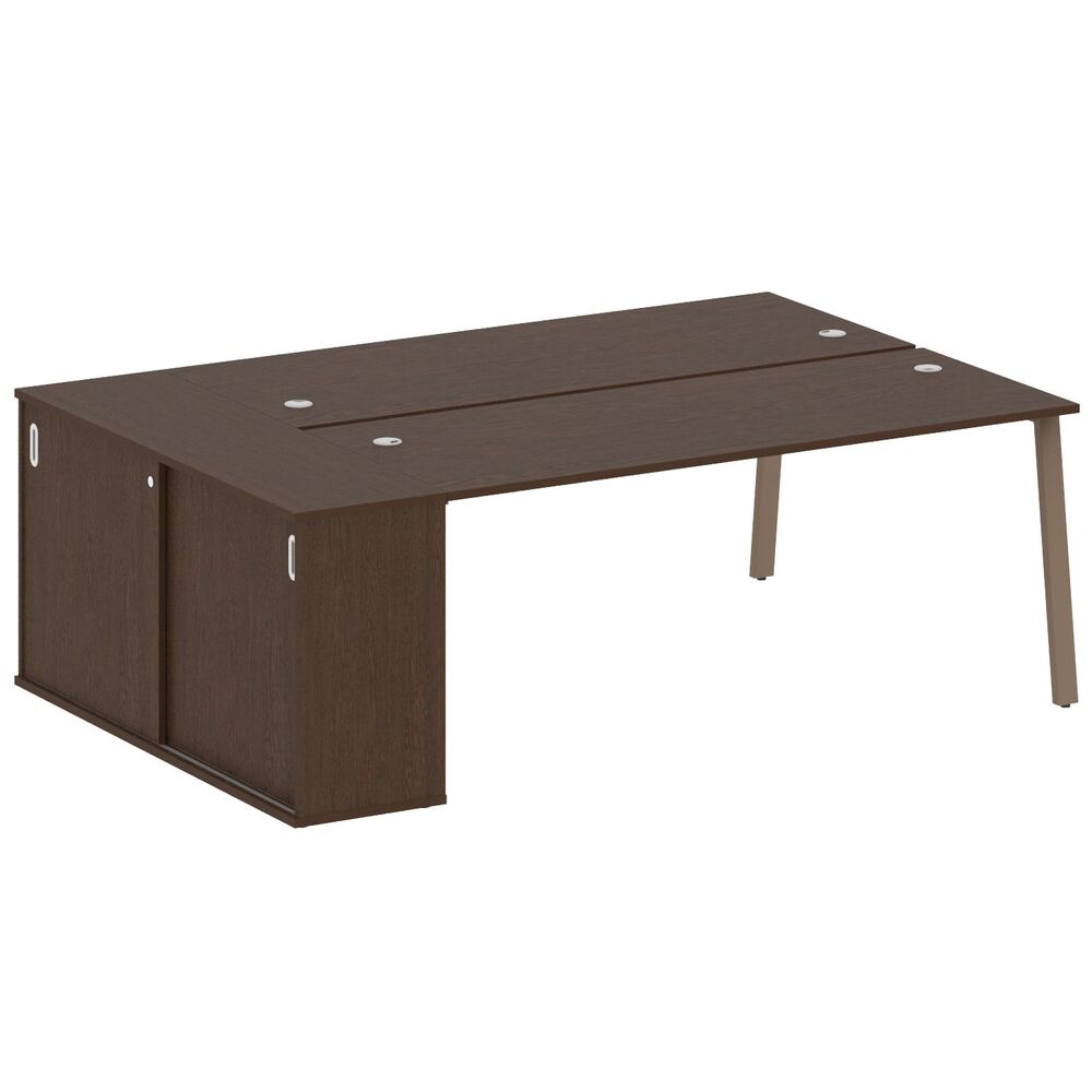 Рабочая станция на А-образном м/к с опорным шкафом-купе