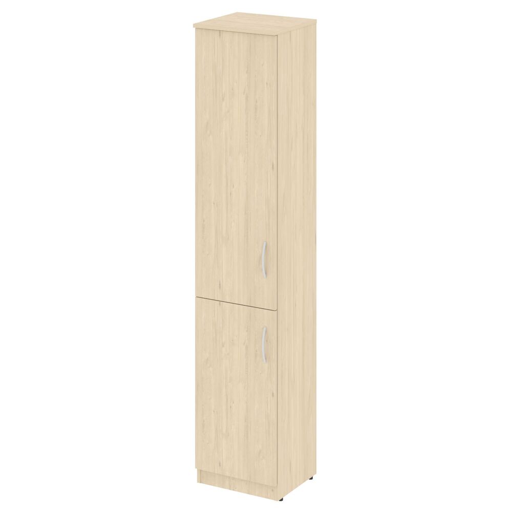 Шкаф высокий узкий (1 низкая дверь ЛДСП, 1 средняя дверь ЛДСП) левый