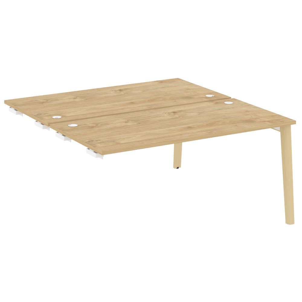 Стол-приставка двойной к опорным элементам (опоры - массив дерева)