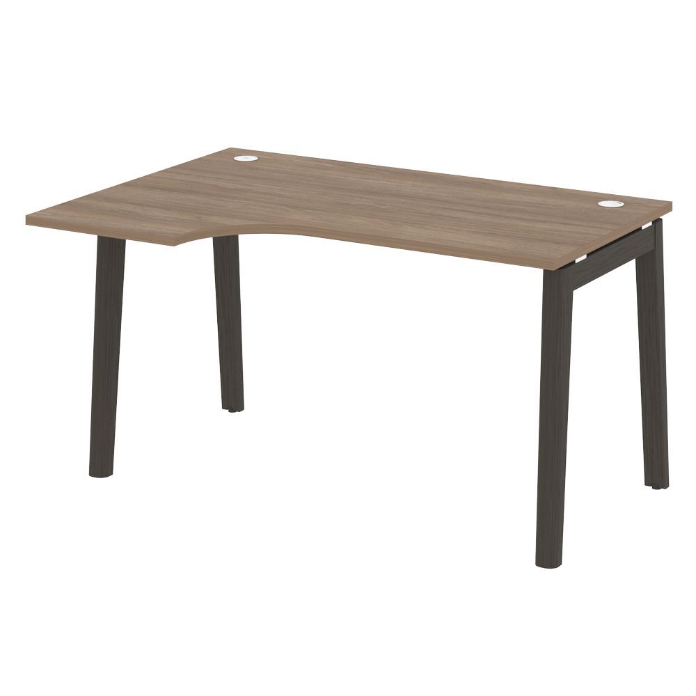 Стол эргономичный левый (опоры - массив дерева)