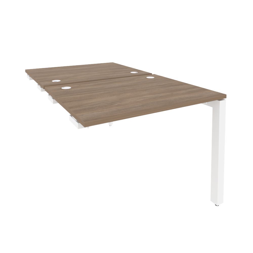 Стол-приставка двойной на П-образном м/к к опорным элем.