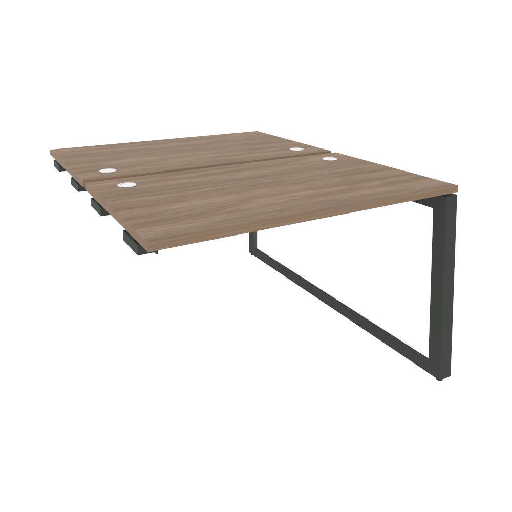 Стол-приставка двойной на О-образном м/к к опорным элементам