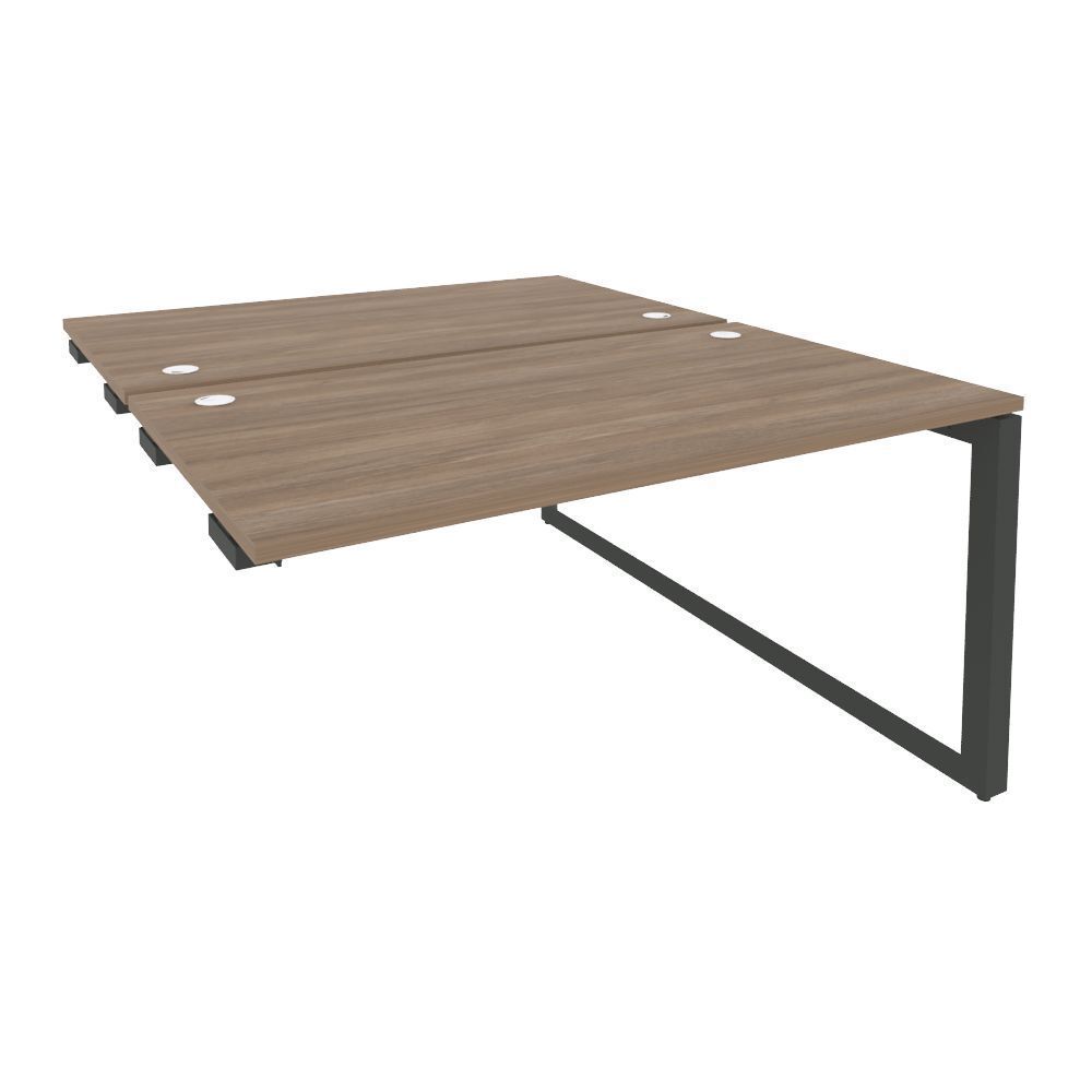 Стол-приставка двойной на О-образном м/к к опорным элементам