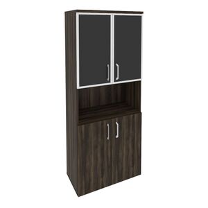 Шкаф высокий широкий (стекло черное)