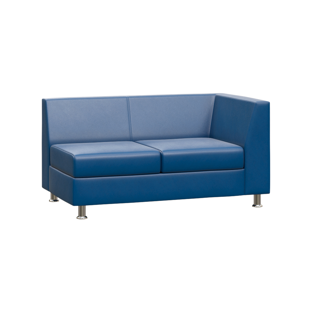 Секция с подлокотником двухместная левая