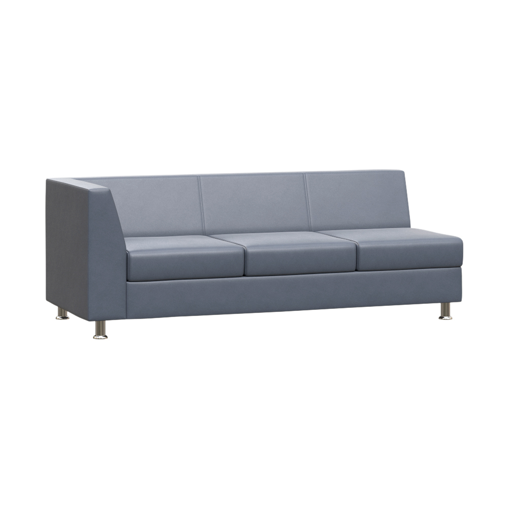 Секция с подлокотником трехместная правая