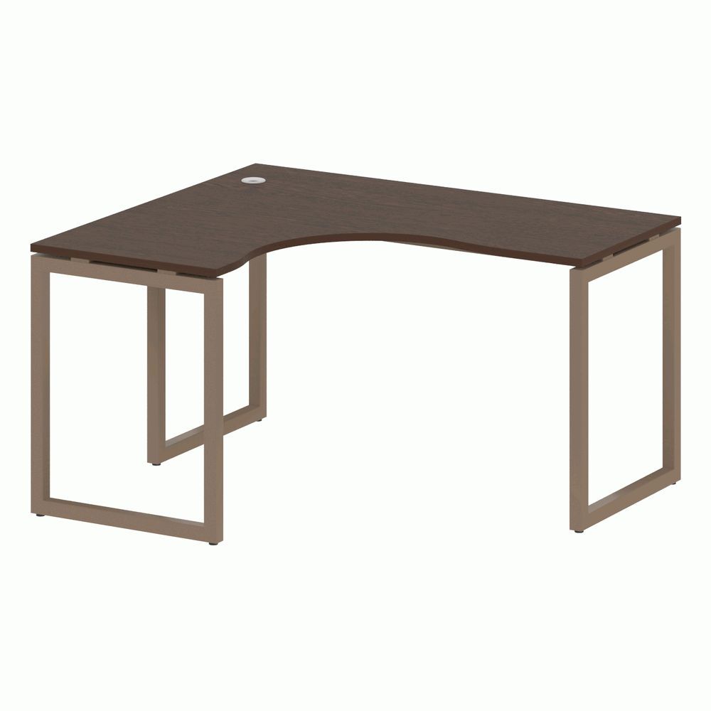 Стол криволинейный левый на О-образном м/к