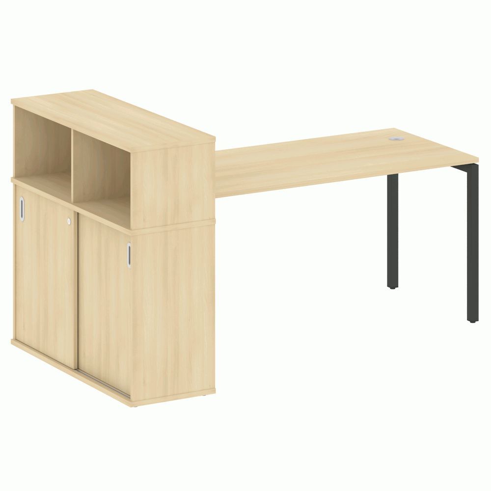 Стол письменный с шкафом-купе на П-образном м/к