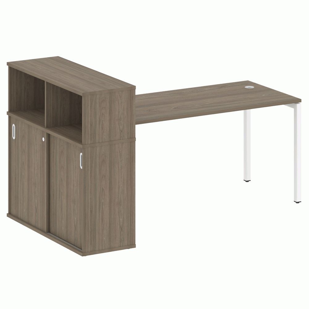 Стол письменный с шкафом-купе на П-образном м/к