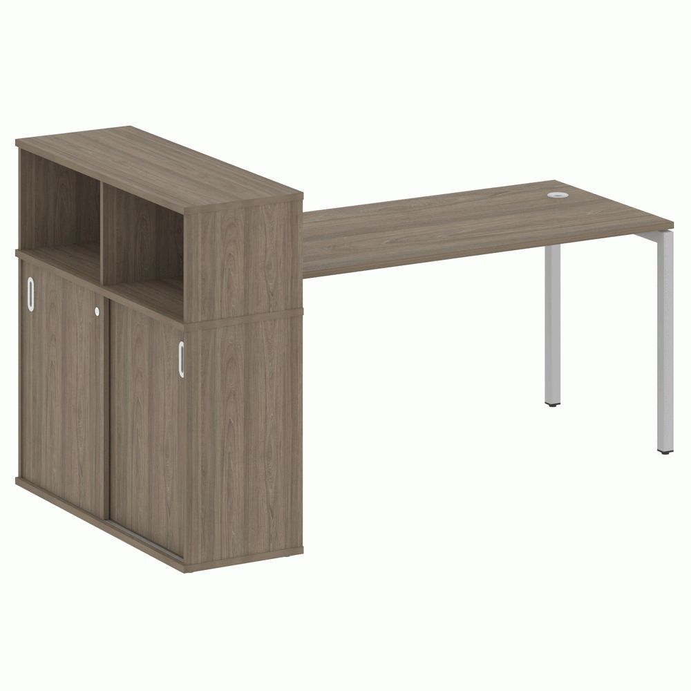 Стол письменный с шкафом-купе на П-образном м/к