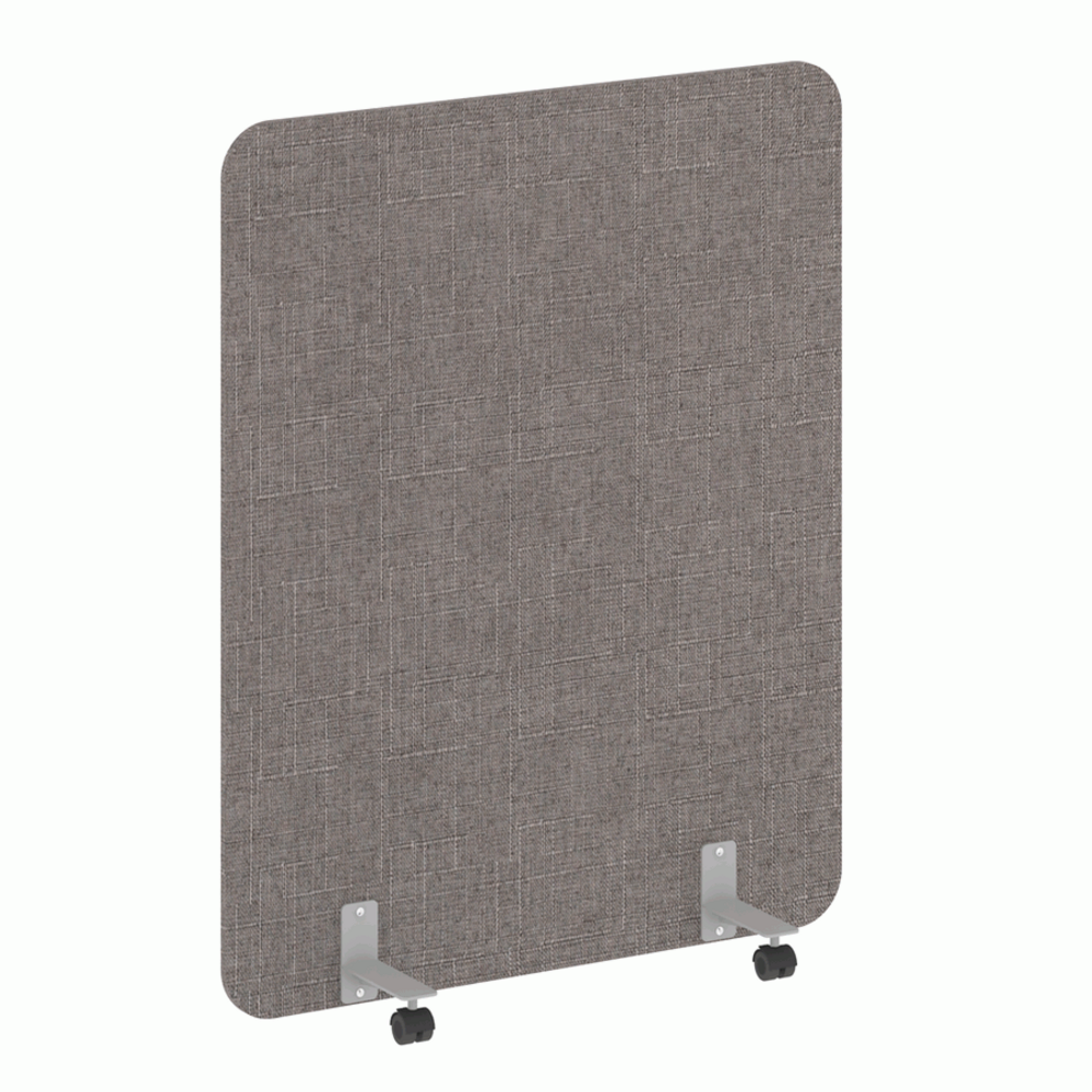 Перегородка на металлических опорах, на роликах