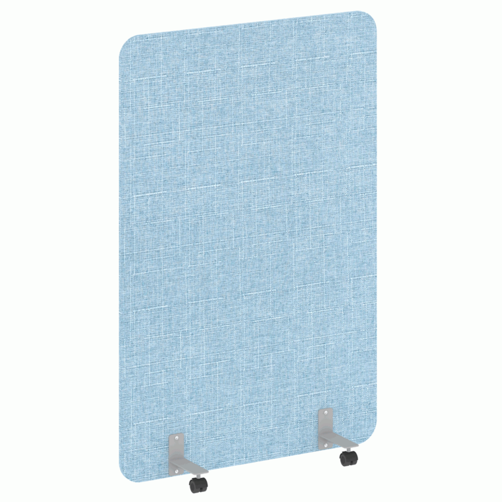 Перегородка на металлических опорах, на роликах