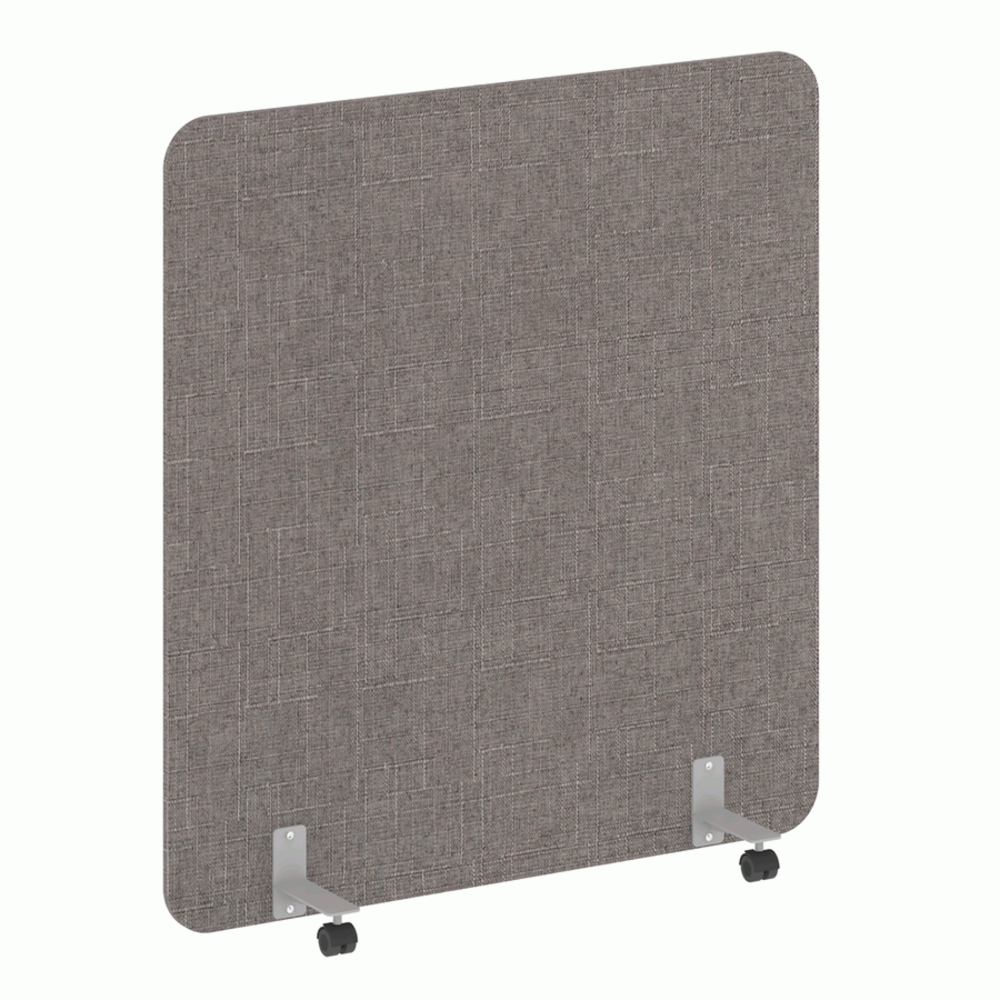 Перегородка на металлических опорах, на роликах