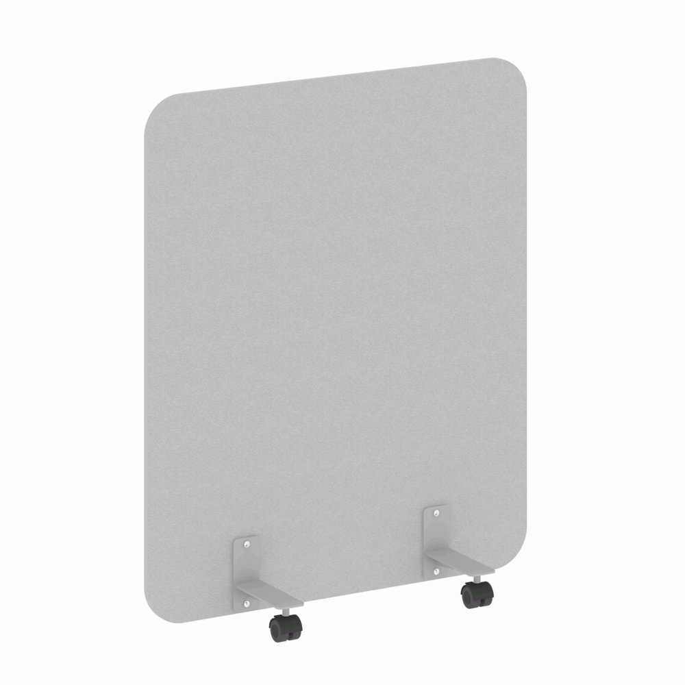 Перегородка на металлических опорах, на роликах