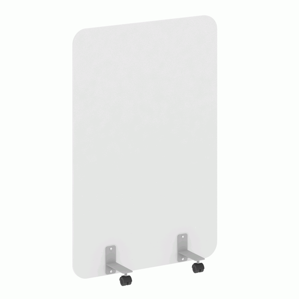 Перегородка на металлических опорах, на роликах