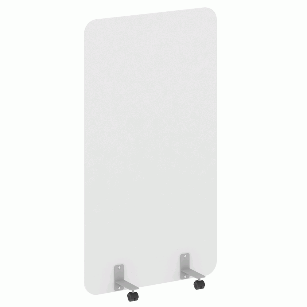 Перегородка на металлических опорах, на роликах