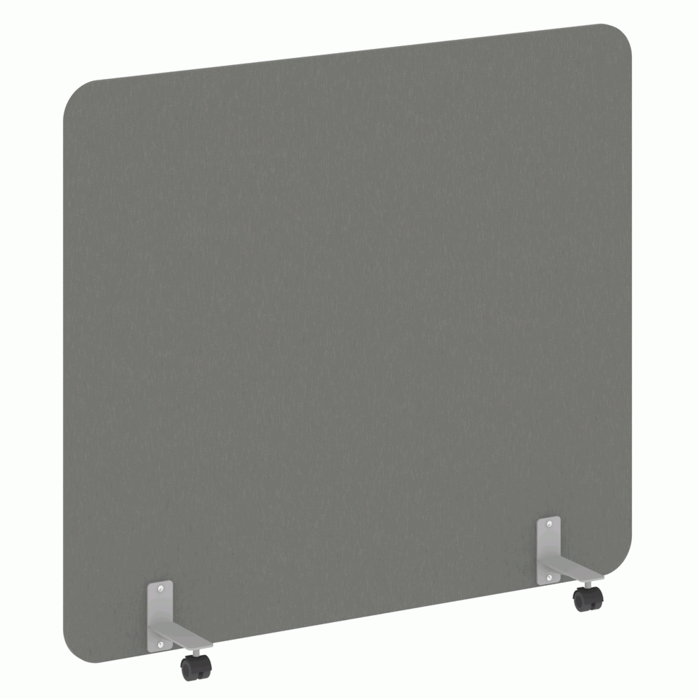 Перегородка на металлических опорах, на роликах