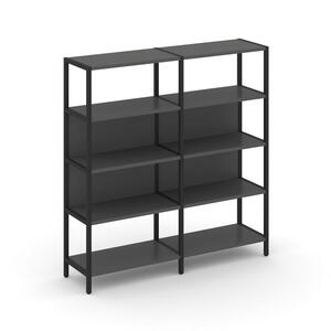 Двухсекционный стеллаж четырехярусный