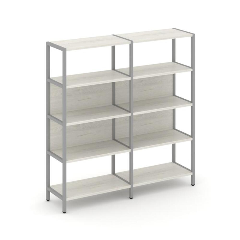 Двухсекционный стеллаж четырехярусный