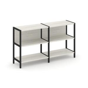 Двухсекционный стеллаж двухярусный