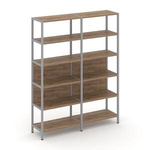 Двухсекционный стеллаж пятиярусный