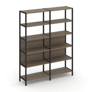 Двухсекционный стеллаж пятиярусный