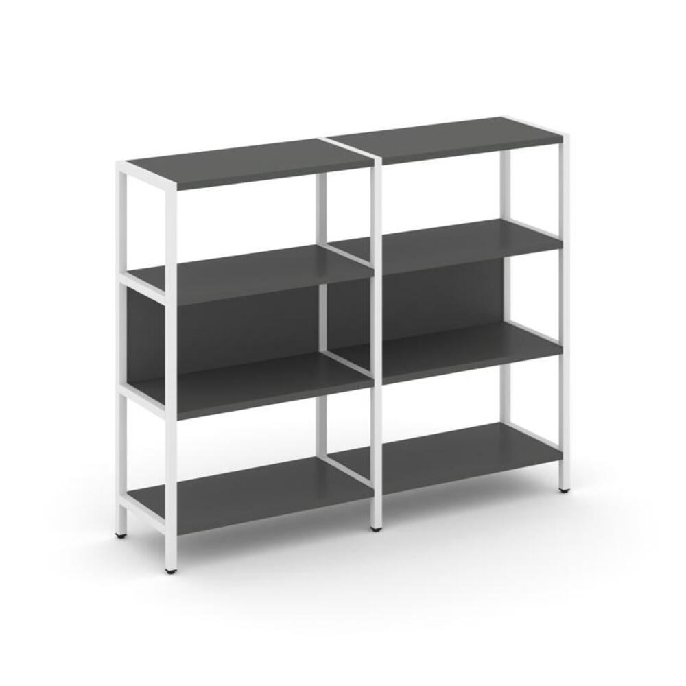 Двухсекционный стеллаж трехярусный