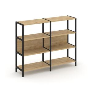 Двухсекционный стеллаж трехярусный