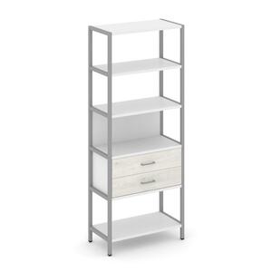 Односекционный стеллаж пятиярусный с ящиками