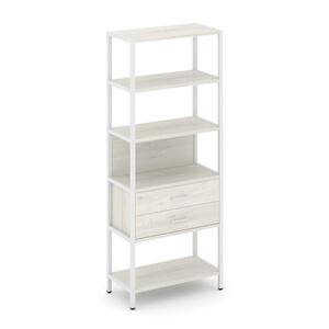 Односекционный стеллаж пятиярусный с ящиками