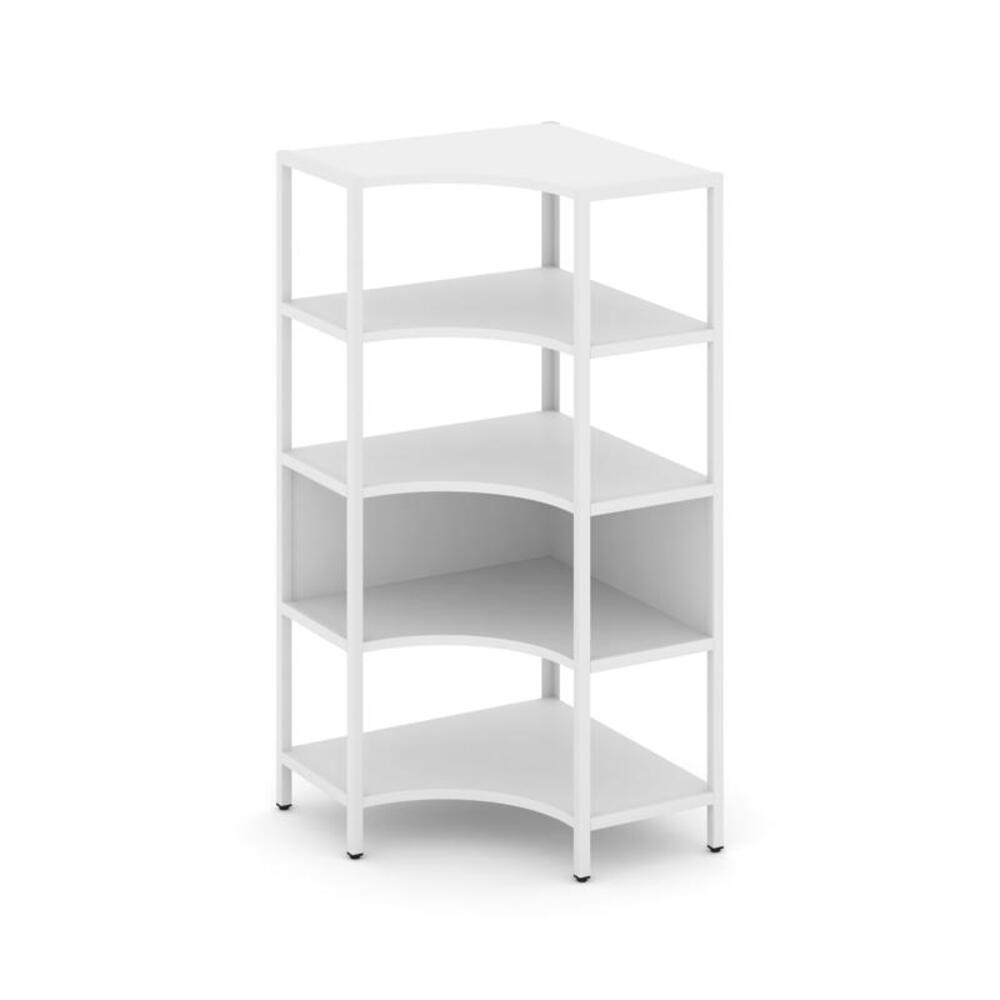 Односекционный угловой стеллаж четырехярусный