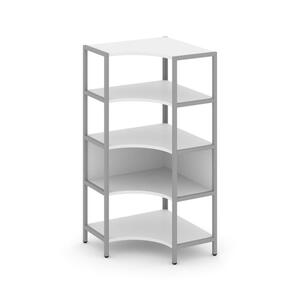 Односекционный угловой стеллаж четырехярусный