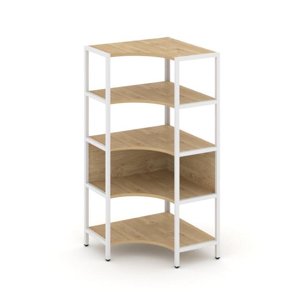 Односекционный угловой стеллаж четырехярусный