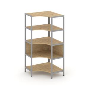 Односекционный угловой стеллаж четырехярусный