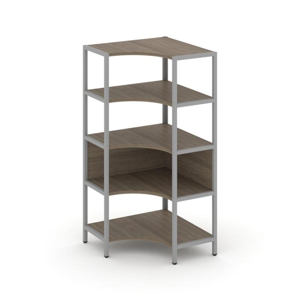 Односекционный угловой стеллаж четырехярусный