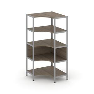 Односекционный угловой стеллаж четырехярусный