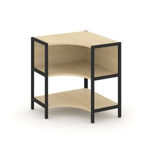 Односекционный угловой стеллаж двухярусный