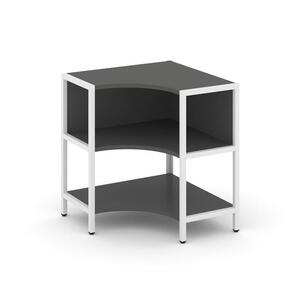 Односекционный угловой стеллаж двухярусный