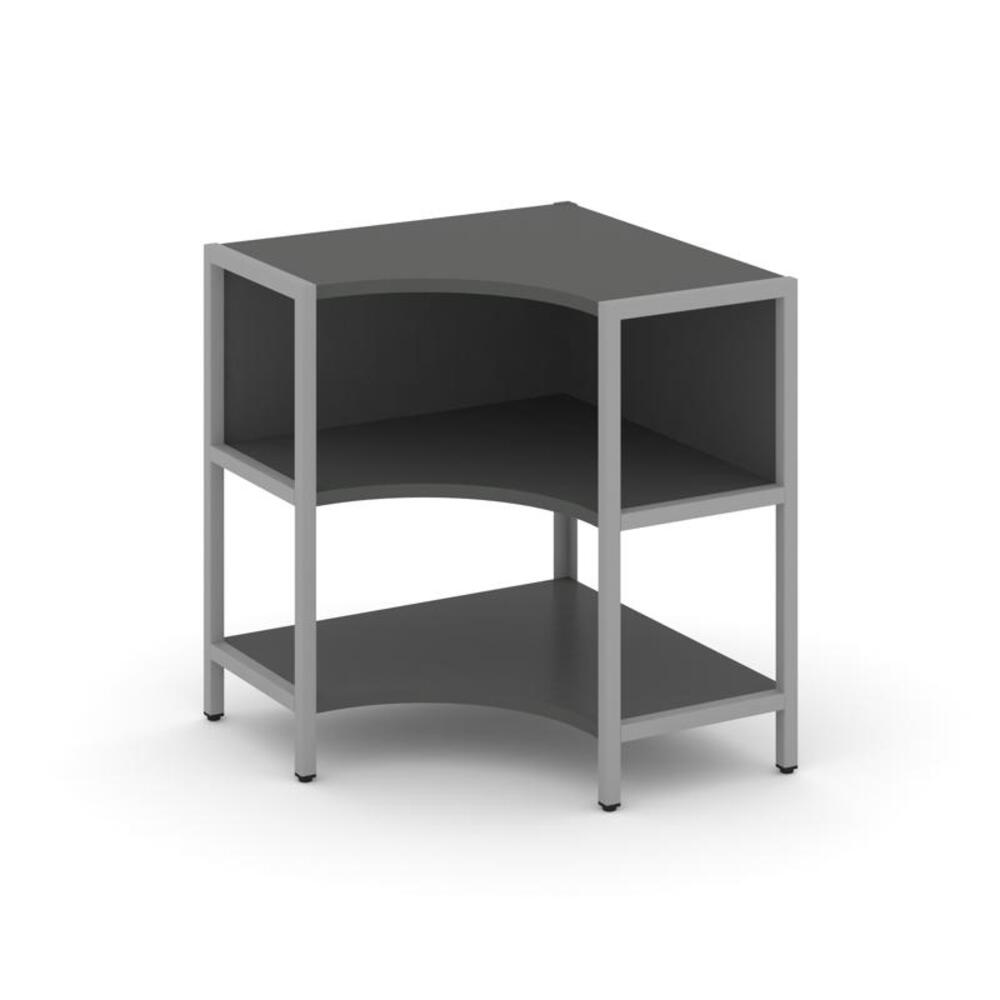 Односекционный угловой стеллаж двухярусный