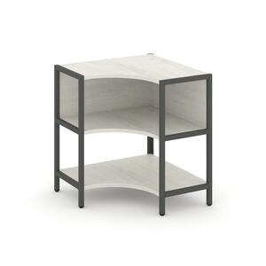 Односекционный угловой стеллаж двухярусный