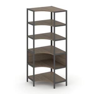 Односекционный угловой стеллаж пятиярусный