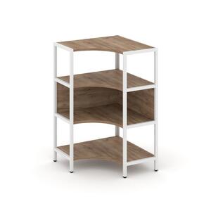 Односекционный угловой стеллаж трехярусный