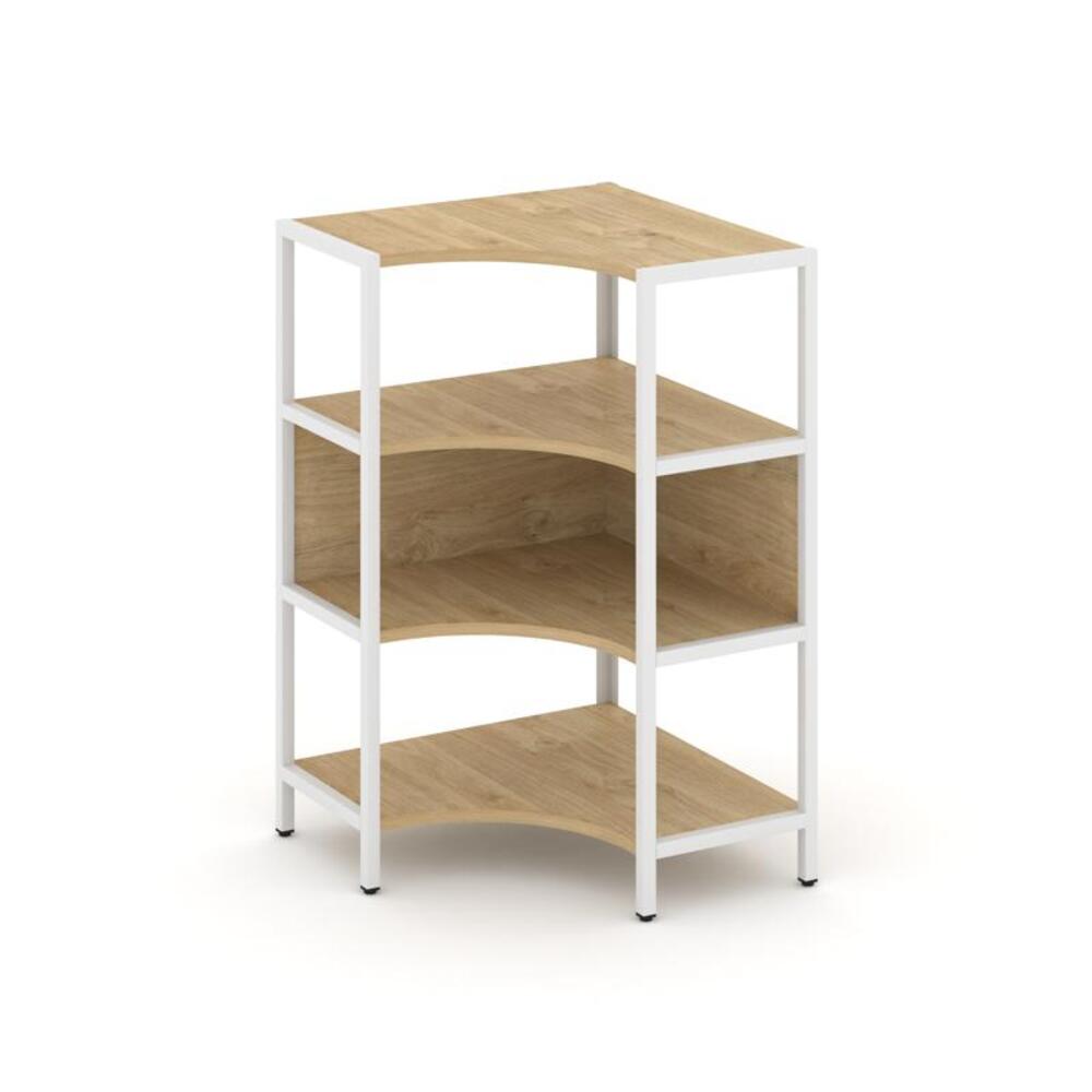 Односекционный угловой стеллаж трехярусный