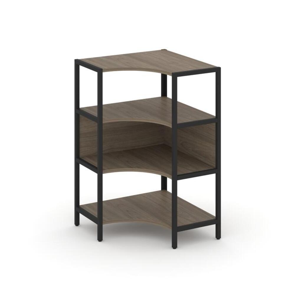 Односекционный угловой стеллаж трехярусный