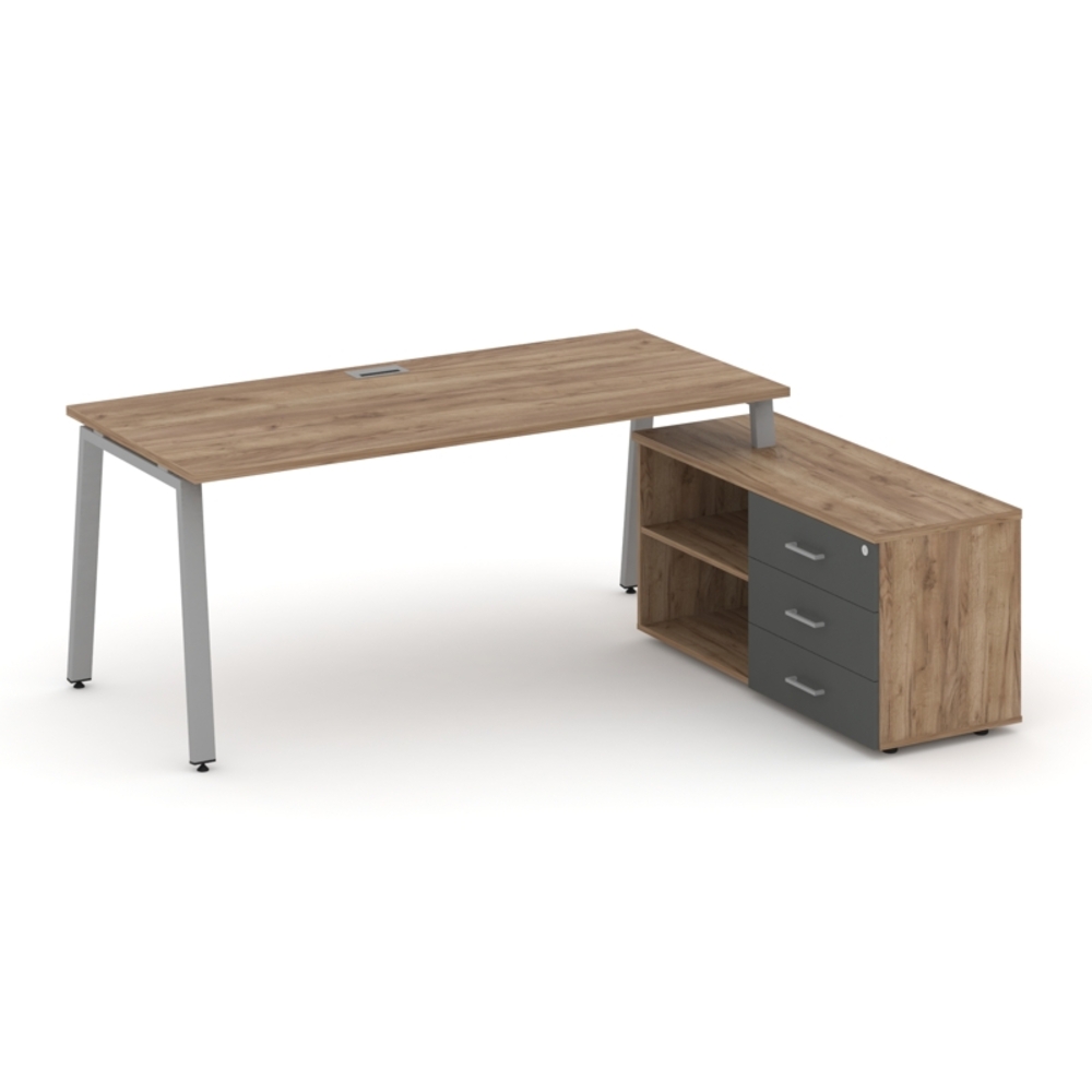 Style Project Direct Стол письменный с греденцией правой