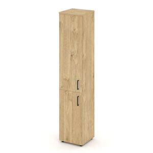 Шкаф высокий узкий левый (1 низкий фасад ЛДСП + 1 средний фасад ЛДСП)