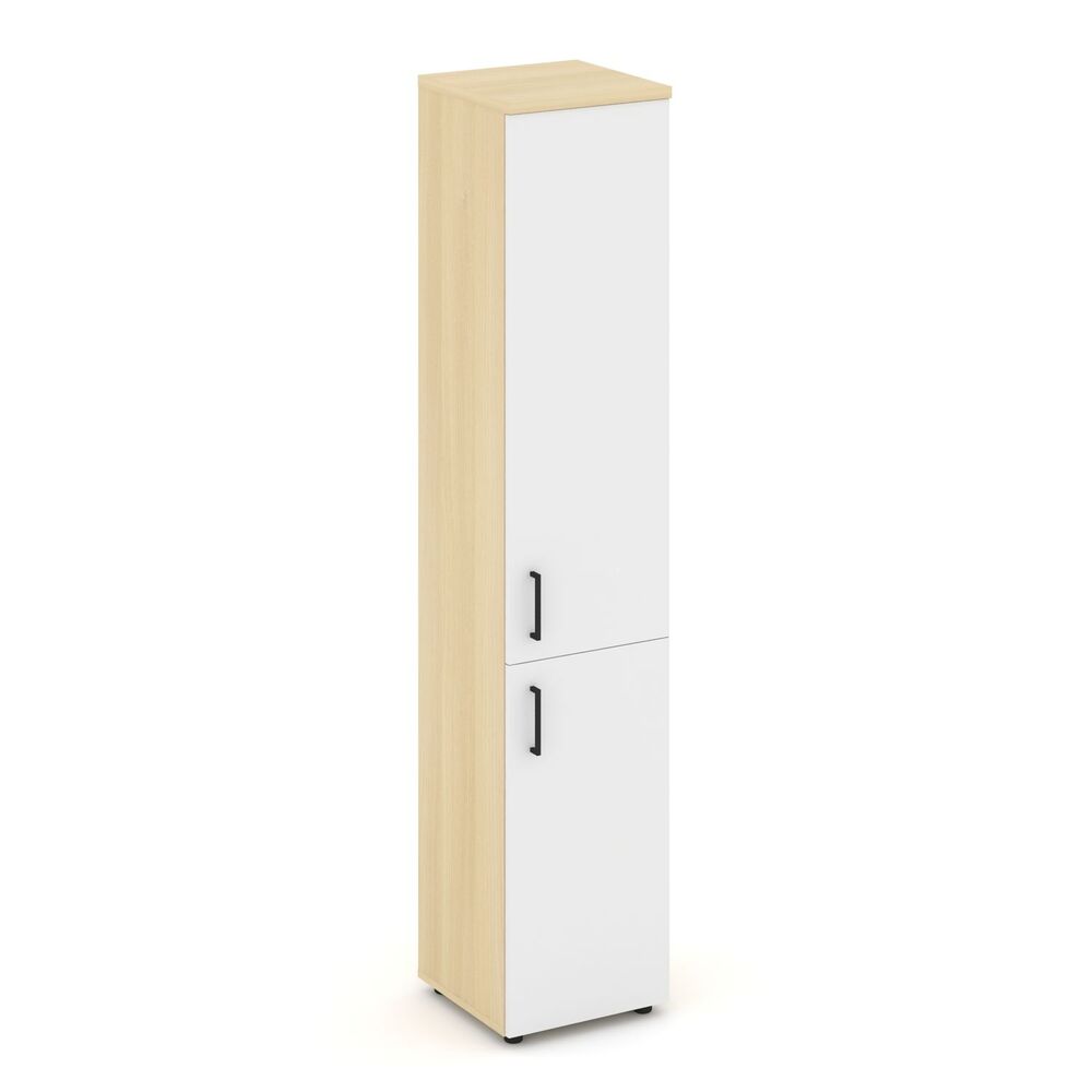 Шкаф высокий узкий правый (1 низкий фасад ЛДСП + 1 средний фасад ЛДСП)